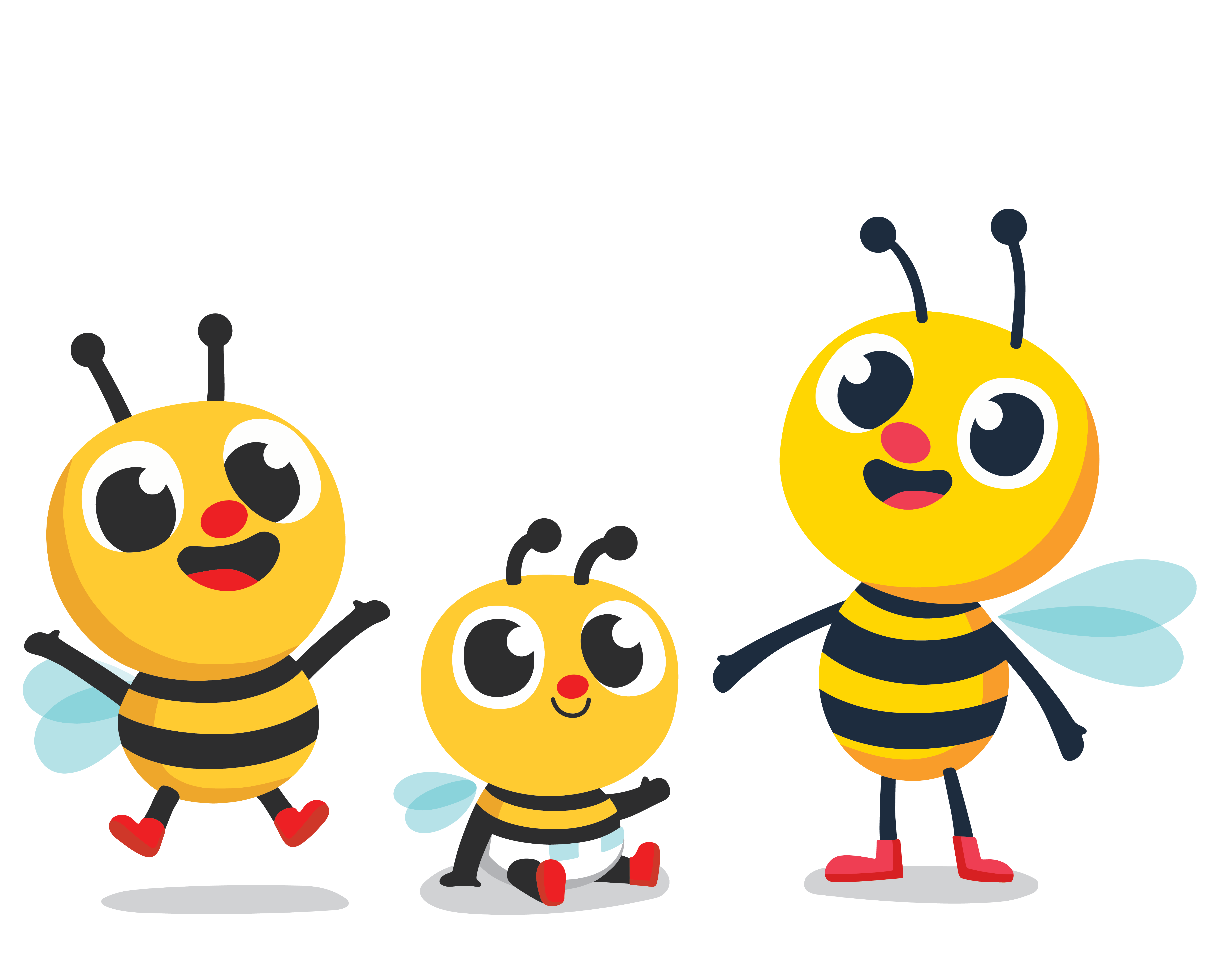 BrightPath mascots Buzz, Bumble and Bombo are excited that Educational Playcare has been rebranded to BrightPath Early Learning & Child Care.