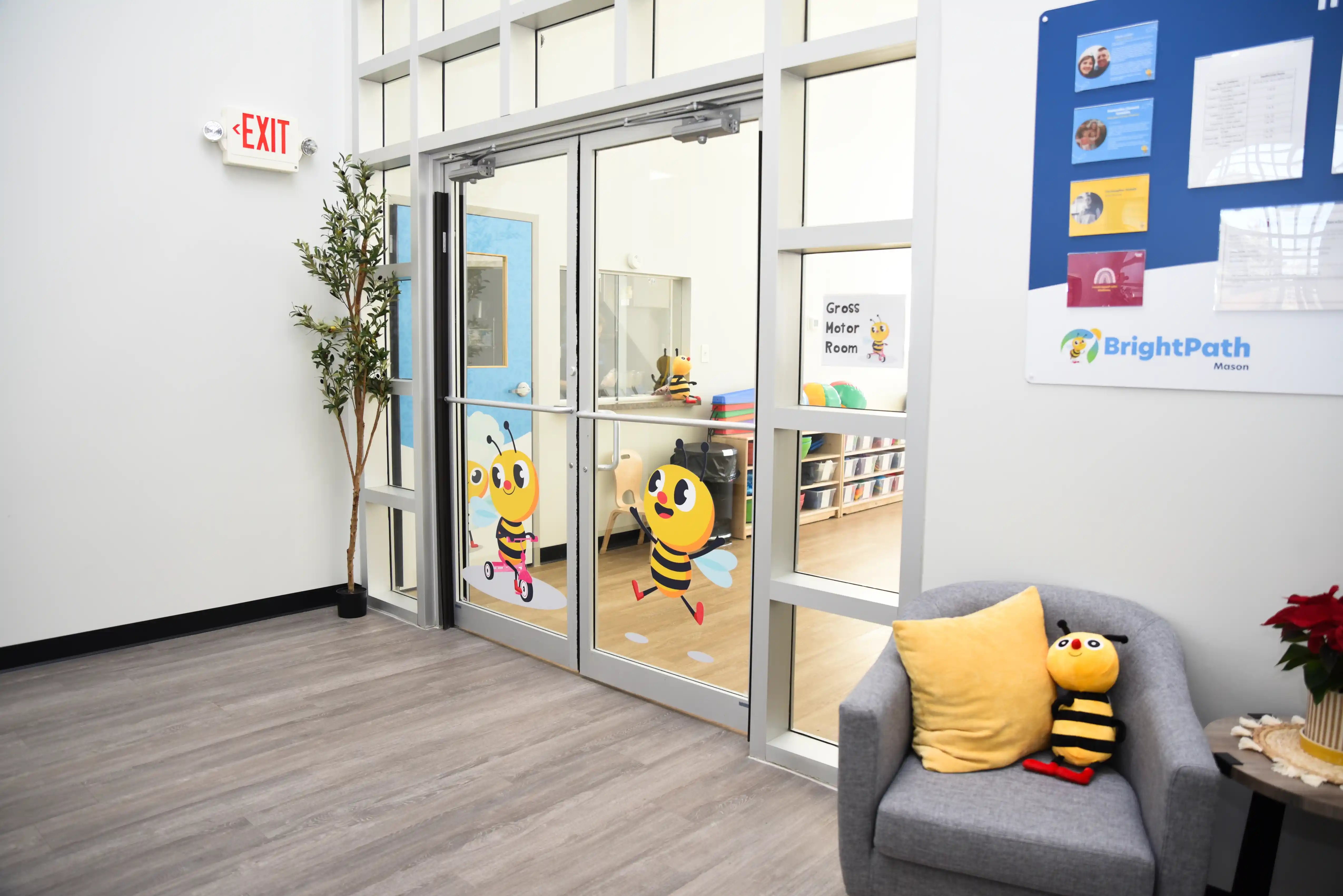 Interior of BrightPath center featuring child-friendly decor, interactive play areas, and educational resources.
