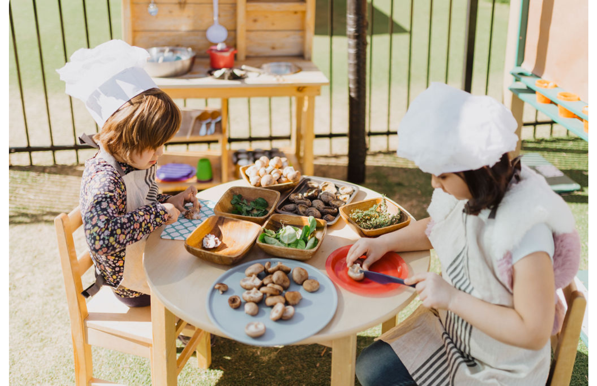 Children using the Culinary Study of the new BrightPath BeeCurious curriculum at a daycare centre.