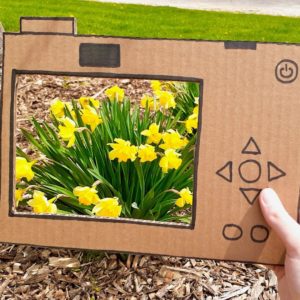 A fun outdoor spring craft for kids to take mental pictures of things they find outdoors