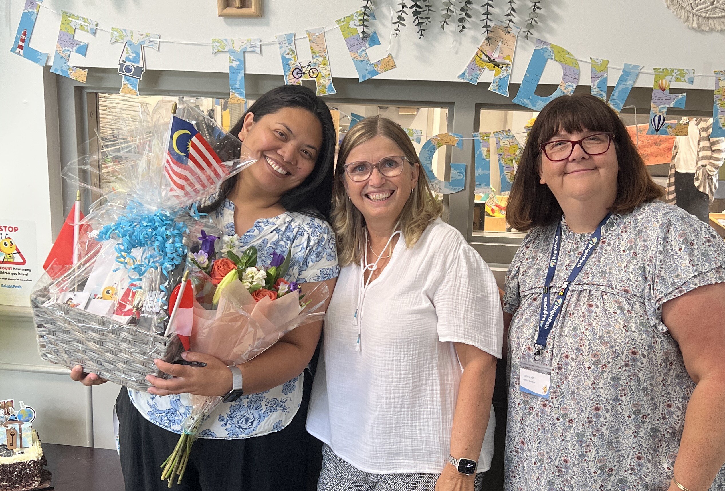 TEP delegate, Laile Esguerra, with BrightPath colleagues, Carol Caddoo and Dorie Heffron.