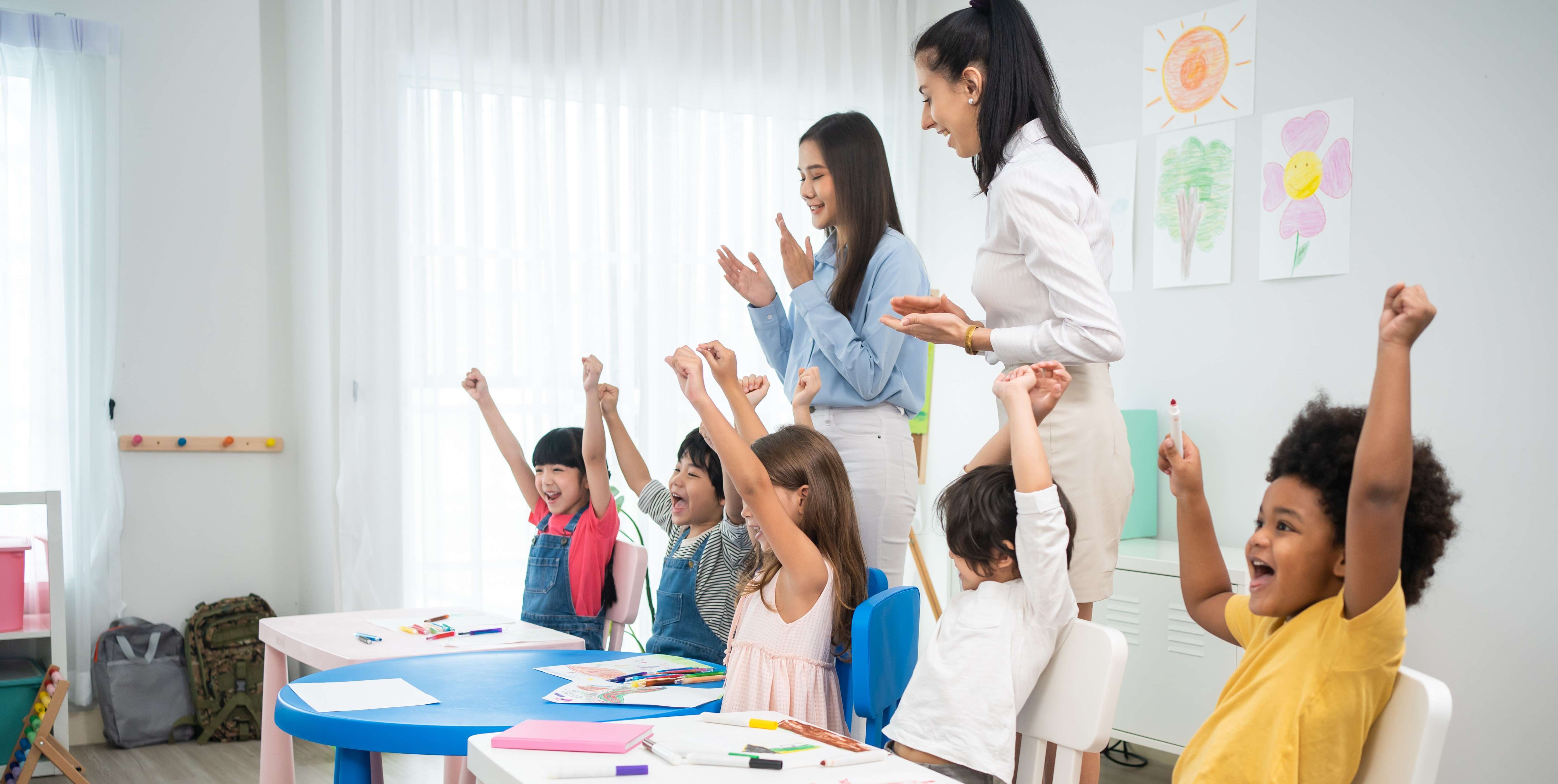 children in classroom