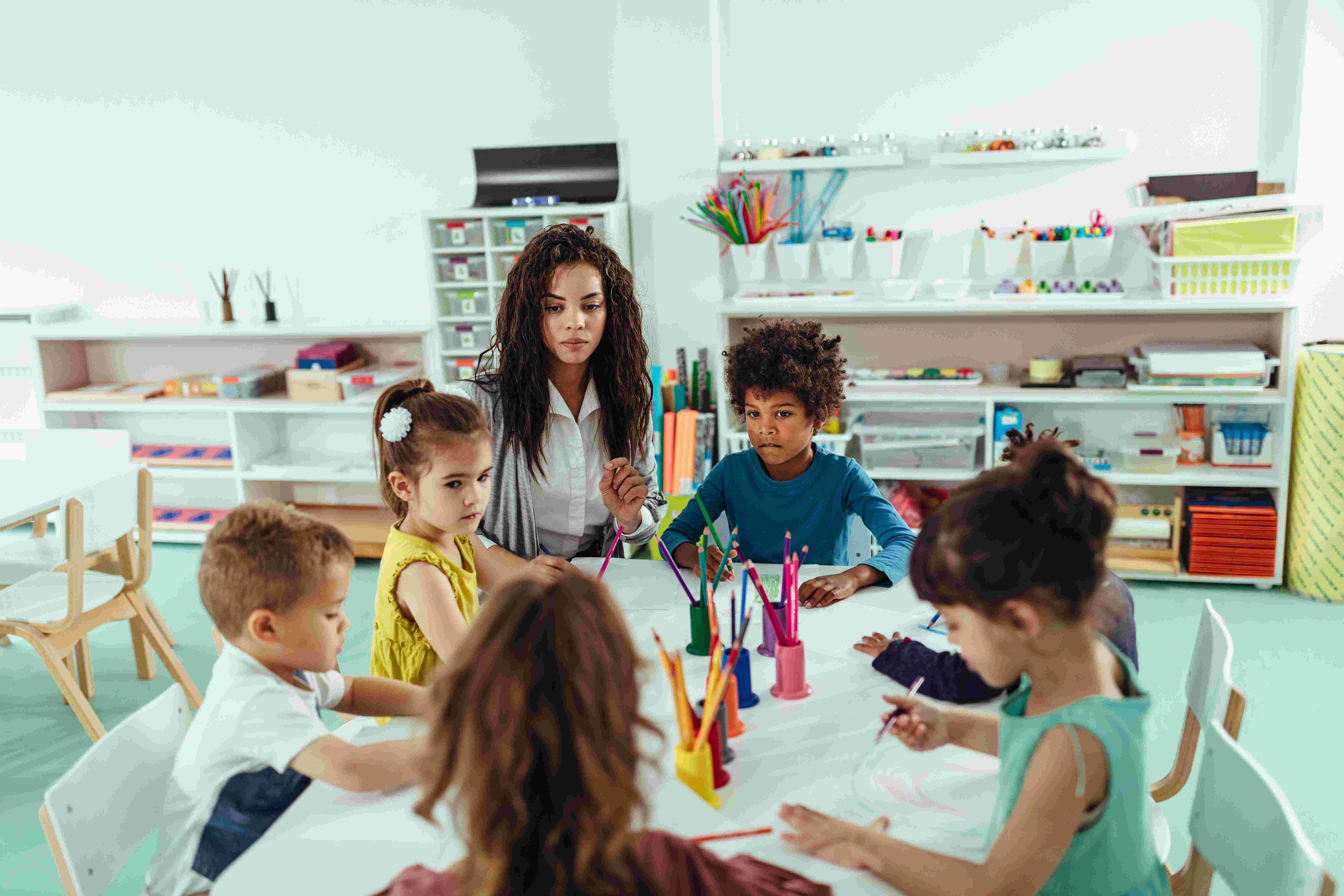 young children with teacher